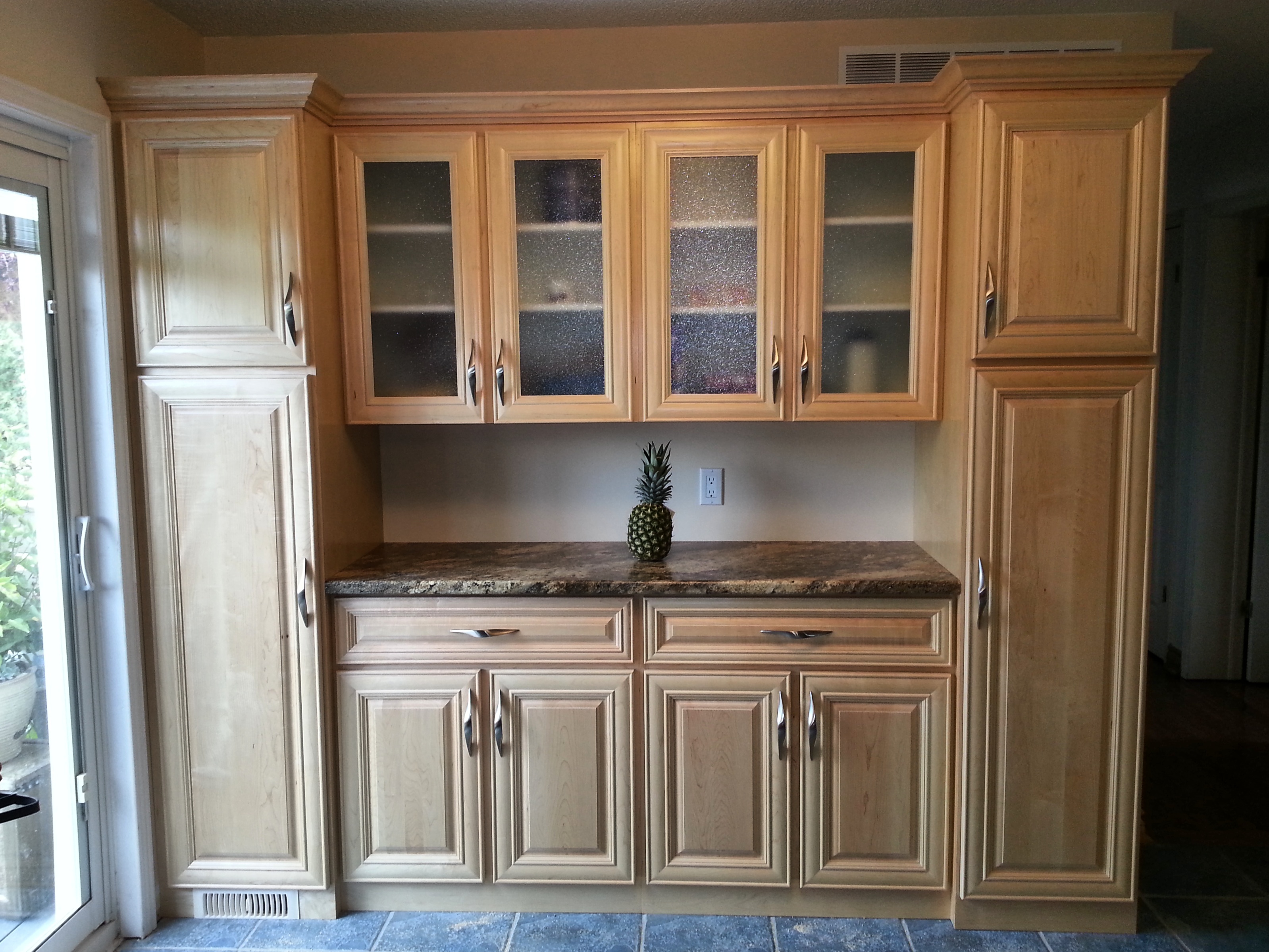 kitchen cupboards in dining room